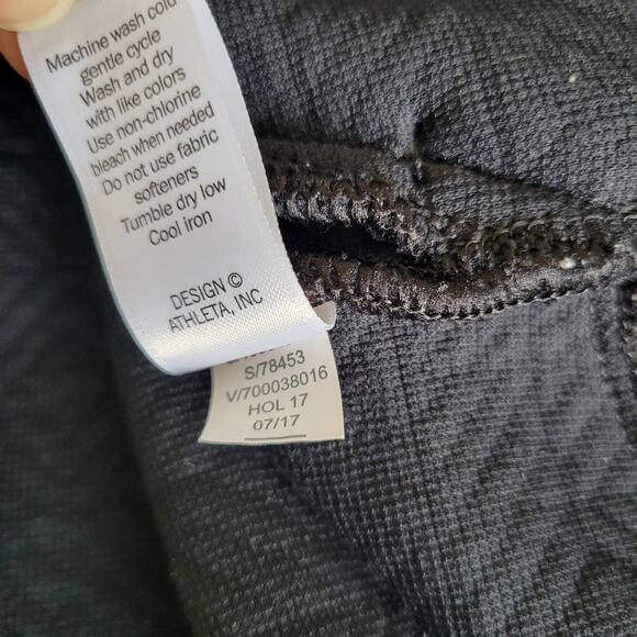 Athleta Jacquard Elevation Sweatshirt Pullover Black Funnel Neck Women Small - Picture 12 of 12